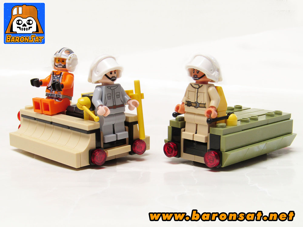 Lego moc Rebel Cart Yavin4 compared to Lego official model